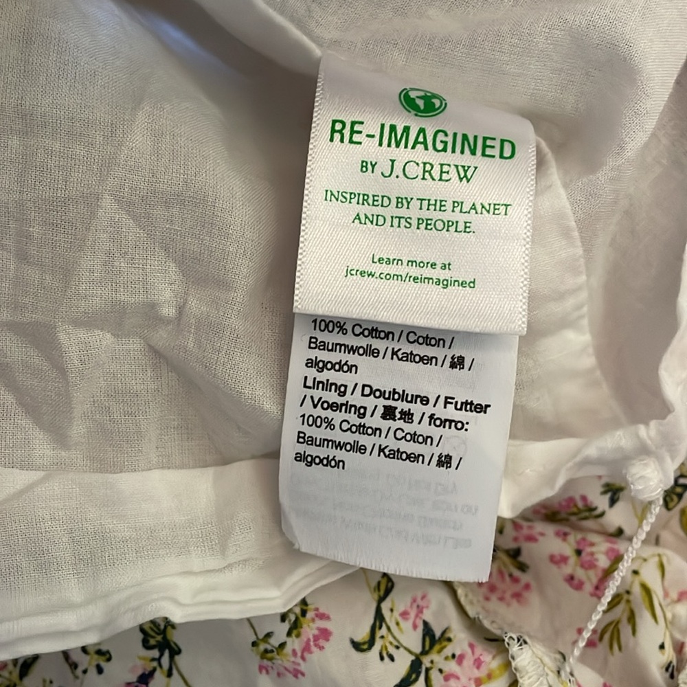 J. Crew Eden Poplin Meadow Floral Midi Short Sleeve Lower Back Cutout Dress 4 - Picture 14 of 16